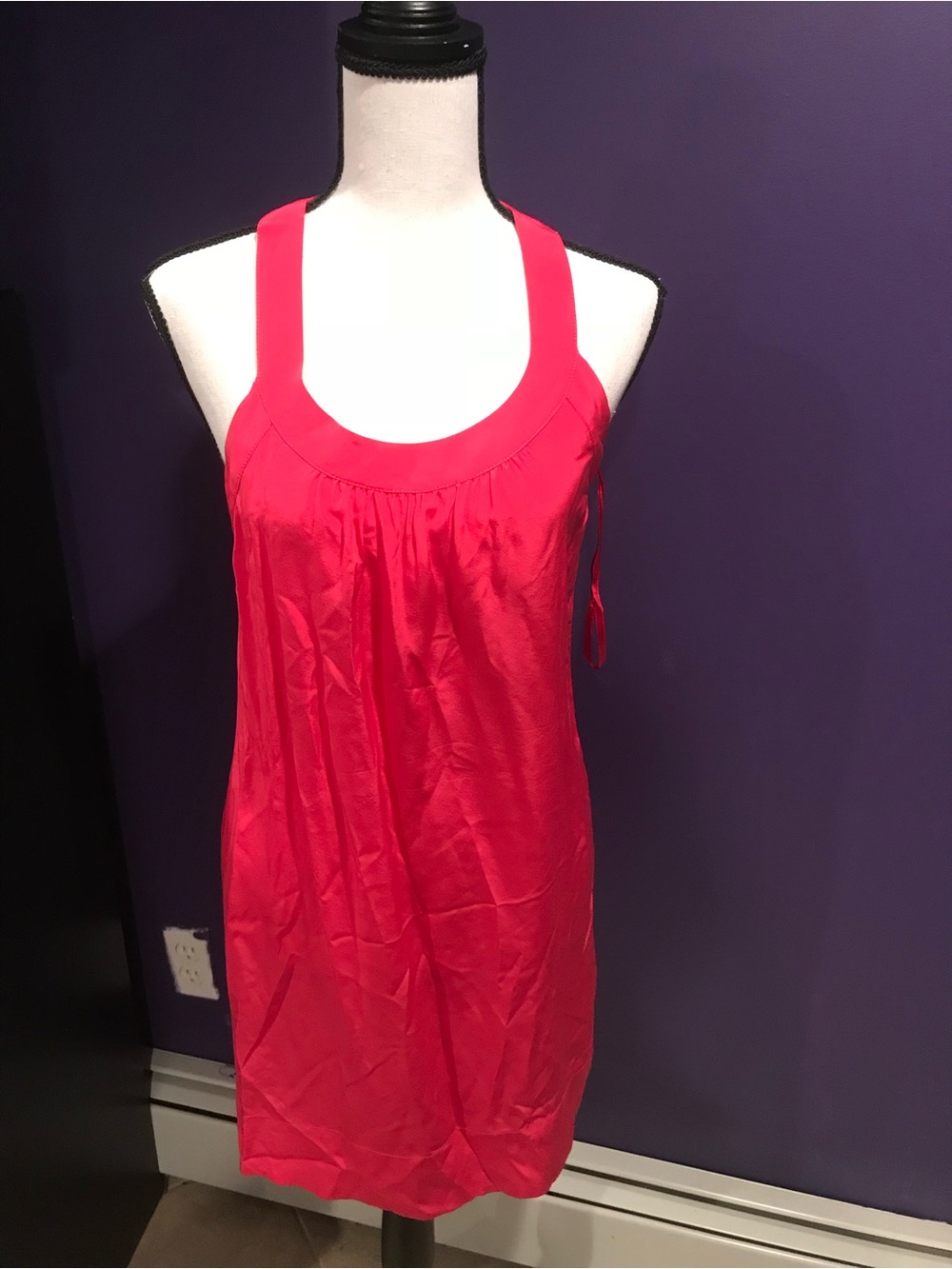 Banana Republic Hot Pink Sleeveless Scoop Neck Dress